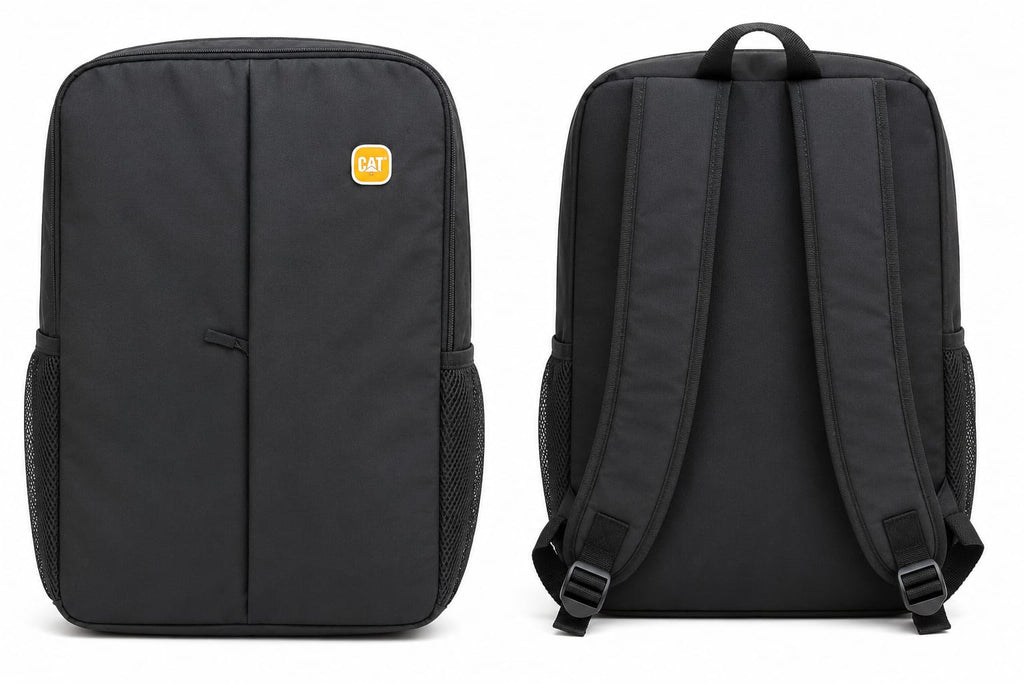 Caterpillar CAT Minimal Black Laptop Backpack - 15.6 inch