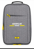 Caterpillar CAT Grey Check Laptop Backpack - Yellow Zip