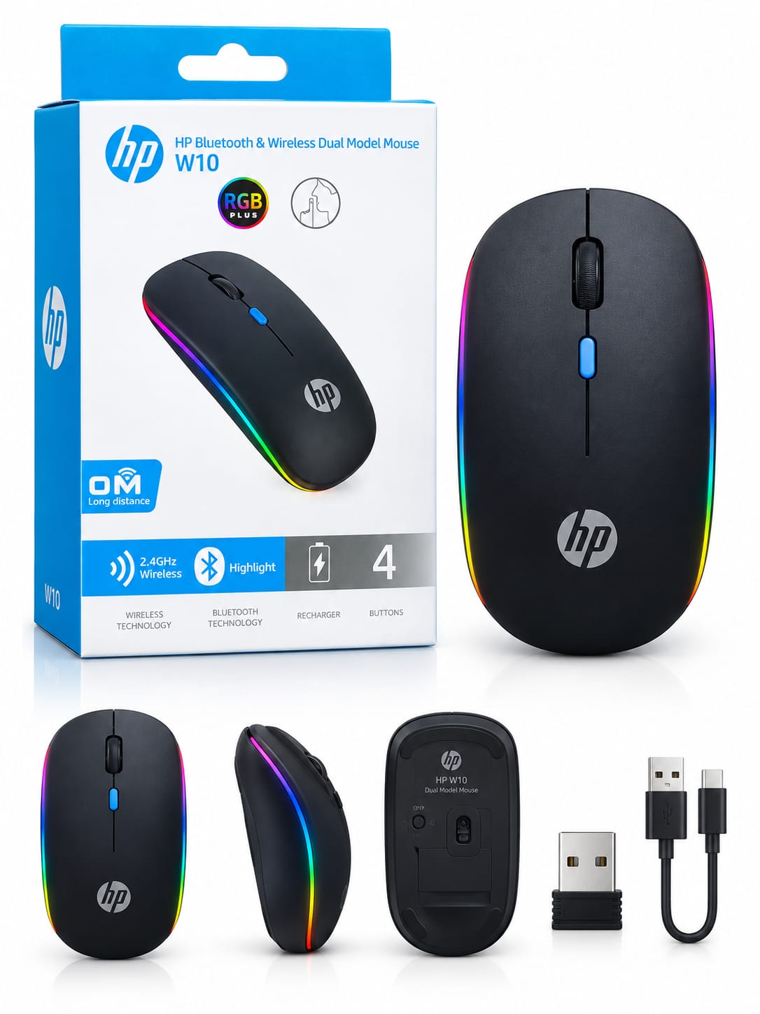 HP W10 Bluetooth & Wireless Dual Mode Mouse