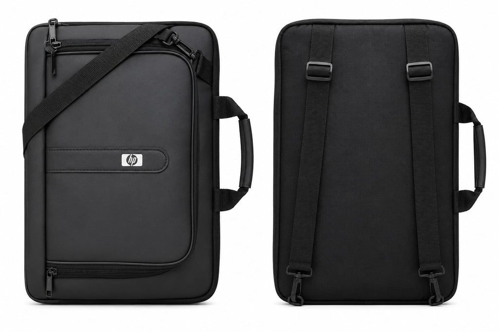 HP Black 3-in-1 Laptop Bag - Backpack + Shoulder + Hand Bag