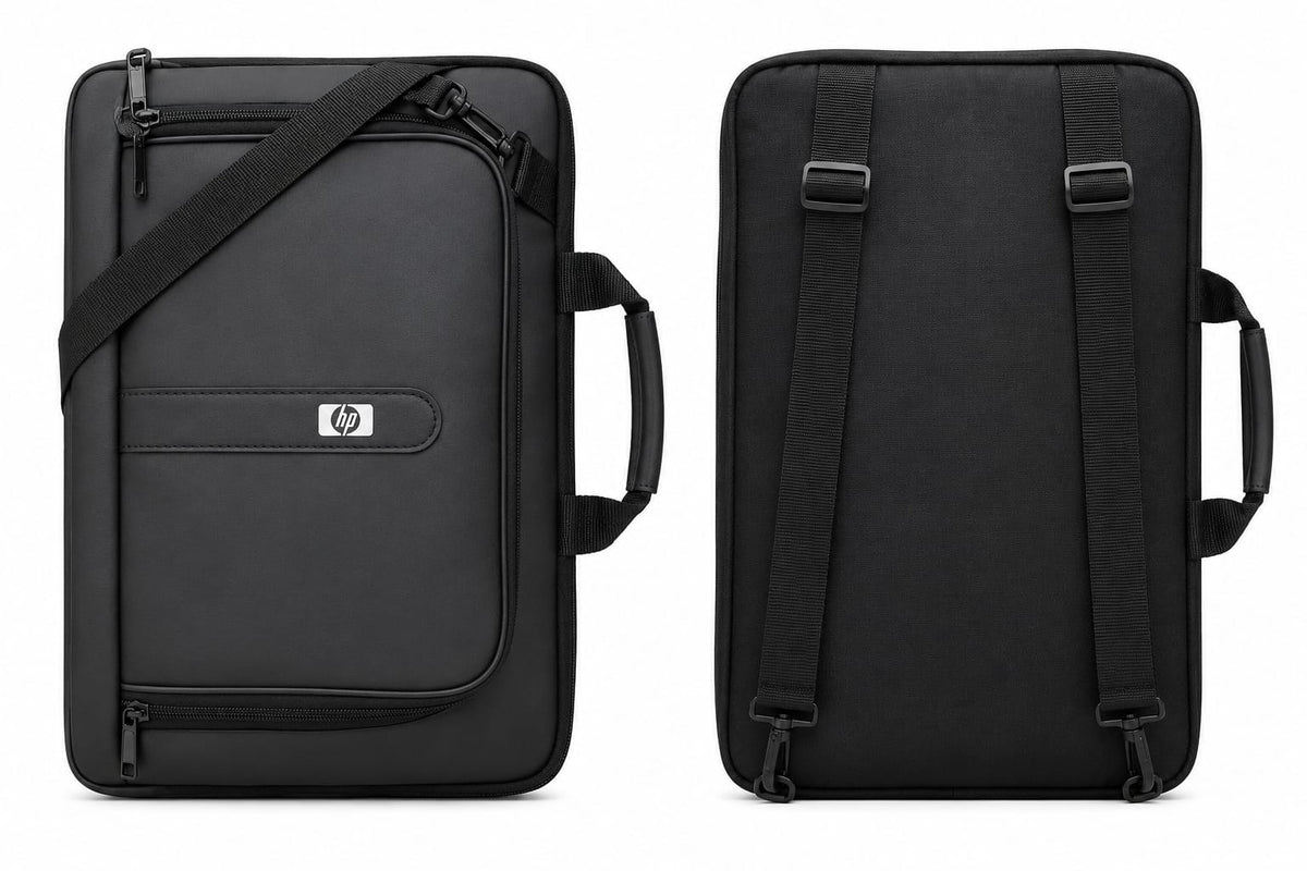 HP Black 3-in-1 Laptop Bag - Backpack + Shoulder + Hand Bag