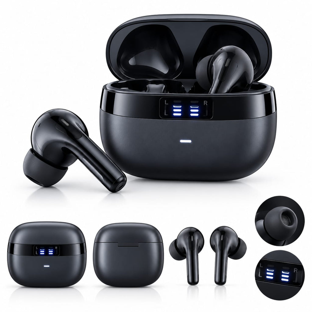 Buds Pro 4 Wireless Earbuds Black | 3 Voice Changer + Volume Control