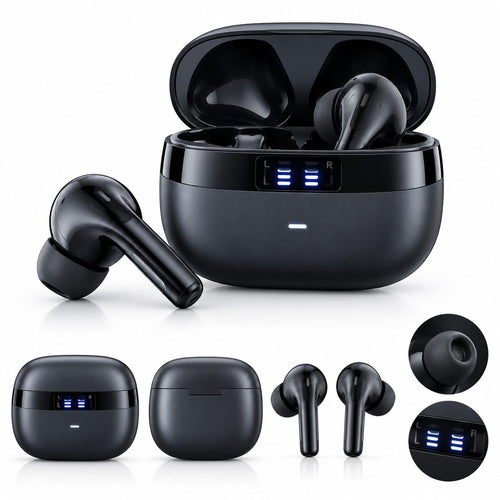 Buds Pro 4 Wireless Earbuds Black | 3 Voice Changer + Volume Control