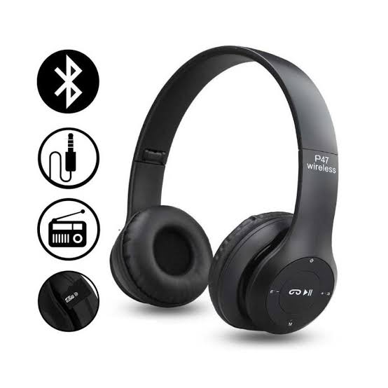 P47 Wireless Bluetooth Headphones - 5.0 + EDR - Foldable Bass Headset