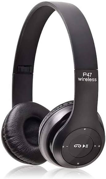 P47 Wireless Bluetooth Headphones - 5.0 + EDR - Foldable Bass Headset